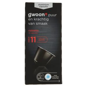 g'woon aluminium capsules ristretto 11