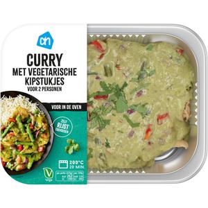 AH Vegetarische groene curry kipstukjes