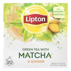 Lipton Green matcha met ginger thee