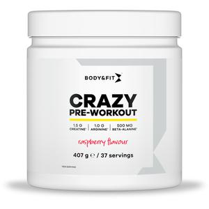 Body & Fit Crazy pre-workout raspberry flavour