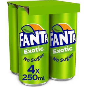 Fanta Exotic no sugar 4-pack