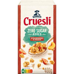 Quaker Zero sugar added strawberry & peach