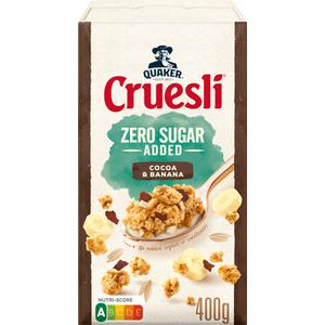 Quaker Zero sugar added cocoa & banana