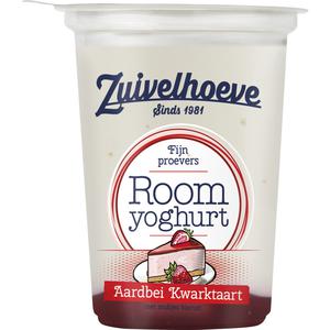 Zuivelhoeve Roomyoghurt kwarktaart aardbei