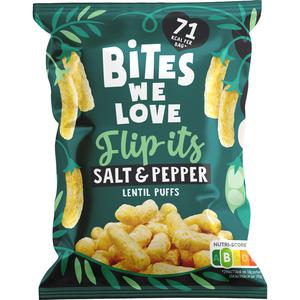 BitesWeLove Flip-its salt & pepper lentil puffs