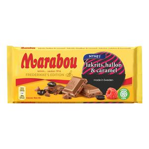 Marabou Liquorice, Raspberry & Caramel 185g