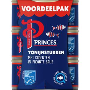 Princes Tonijnstukken groente in pikante saus