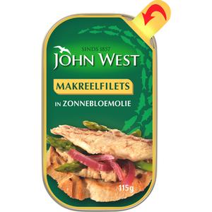 John West Makreelfilets in zonnebloemolie