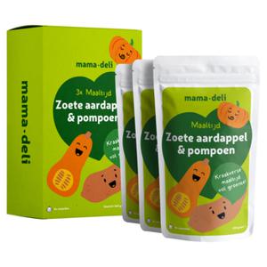 Mama Deli Maaltijd zoete aardappel & pompoen 4+ maanden 3 x 120g