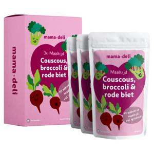 Mama Deli Maaltijd couscous, broccoli & rode biet 8+ maanden 3 x 150g