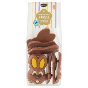 Jumbo Melkchocolade Haasjes met Witte- en Pure Chocolade 150g