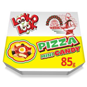 Look O Look Snoep pizza mini Uitdeel snoep Cadeau GeschenkDoos 85 gram