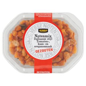 Jumbo Gezouten Notenmix Italiaanse Stijl Tomaten-, Kaas- en Oreganosmaak 165g