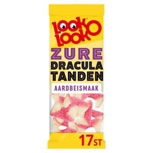 Look-O-Look Zure Dracula Tanden Aardbei Smaak 125g