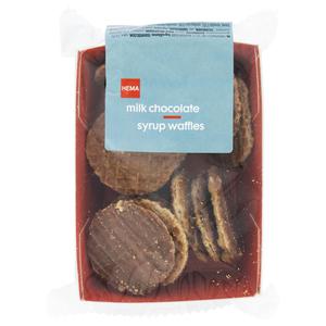 Hema stroopwafel met melkchocolade 145gram