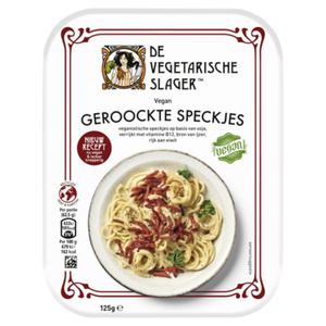 De Vegetarische Slager Geroockte Speckjes Vegan 125g