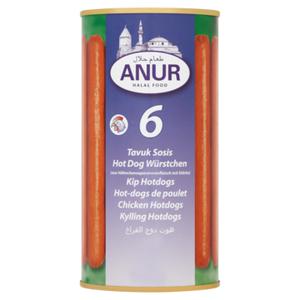 Anur Kip Hotdogs 6 Stuks 550g