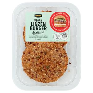 Jumbo Vegan Linzen Burger Krokant 2 Stuks