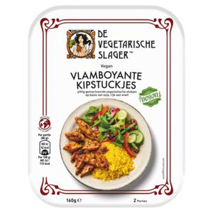 De Vegetarische Slager Vlamboyante Kipstuckjes Vegan 160g