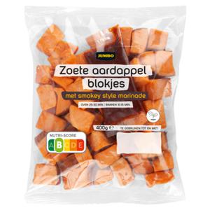 Jumbo Zoete Aardappelblokjes met Smokey Style Marinade 400g