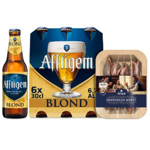 Affligem Blond Bier 6 x 30cl met Olijcke Klaasjes