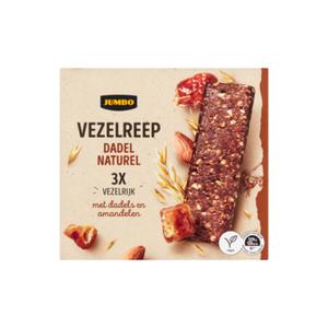 Jumbo Vezelreep Dadel Naturel 3 Stuks 90g