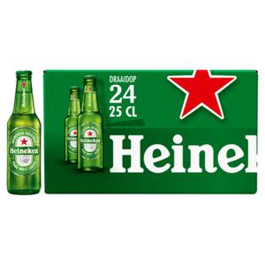 Heineken Premium Pilsener Bier Draaidop Fles 24 x 25cl