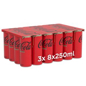 Coca-Cola Zero Sugar Zero Cafeine 3 x 8 x 250ml