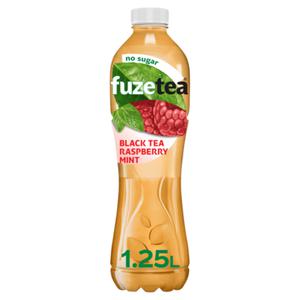 Fuze tea Black Tea Raspberry Mint No Sugar Pet 1. 25L