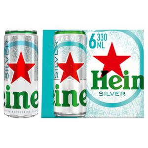 Heineken Silver Bier Blik 6 x 330ml