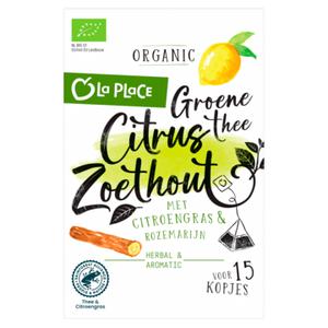 La Place Groene Thee Citroen Zoethout 15 Stuks