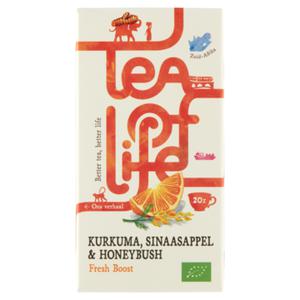 Tea of life Kurkuma, Sinaasappel & Honeybush Fresh Boost 20 Stuks 30g