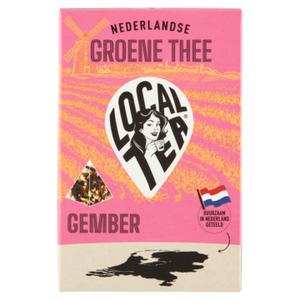 Localtea Nederlandse Groene Thee Gember 10 Stuks 18g