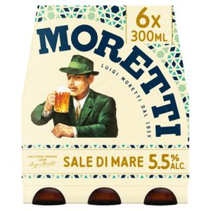 Birra Moretti Sale di Mare Bier Fles 6 x 300ml