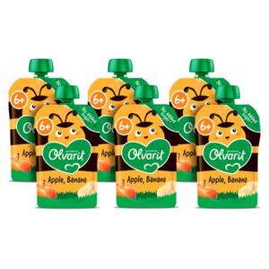 NUTRICIA Olvarit Olvarit Knijpfruit Appel Banaan 6+ Maanden 6 x 100g