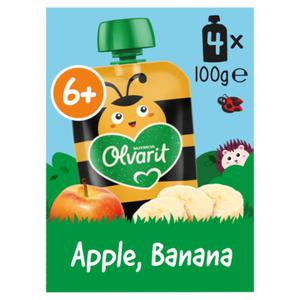 NUTRICIA Olvarit Olvarit Knijpfruit Appel Banaan 6+ Maanden 4 x 100g