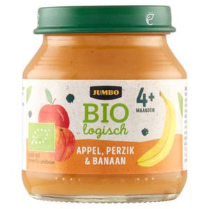 Jumbo Biologisch Appel, Perzik & Banaan 4+ Maanden 125g