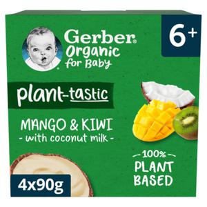 Gerber Plant-tastic Plantaardig Toetje Mango Kiwi 4 x 90g