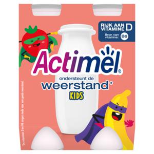 Actimel Drinkyoghurt Kids Banaan Aardbei 4 x 100ml