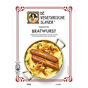 De Vegetarische Slager Bratwurst Vegetarisch 160g