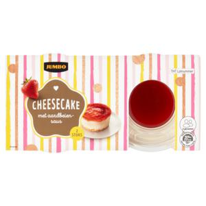 Jumbo Cheesecake met Aardbeiensaus 2 Stuks