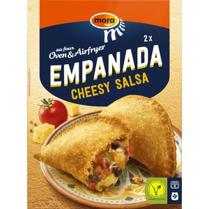 Mora Empanada cheesy salsa