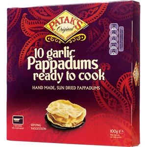 Patak`S Pappadums Knoflook