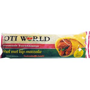 Roti World Rotirol met Kip Massala