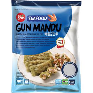 All Groo Zeevruchten Gun Mandu Koreaanse Gebakken Dumplings