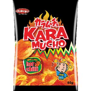 Koikeya Karumucho Potato Chips Hot Chilli Flav.