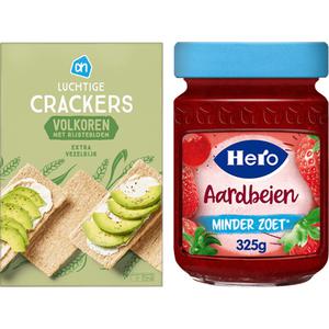 Hero minder zoet jam & cracker pakket
