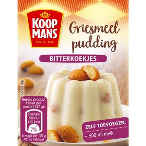 Koopmans Griesmeelpudding bitterkoekjes