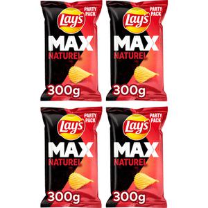 Lay's Max ribbel chips voordeel pack 4x