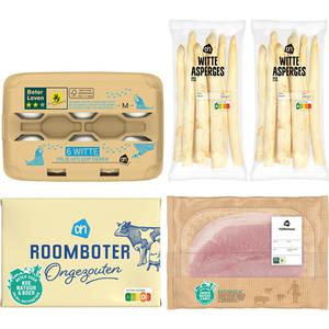 AH Asperges met ham, ei en botersaus